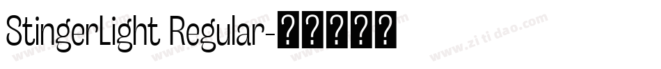 StingerLight Regular字体转换